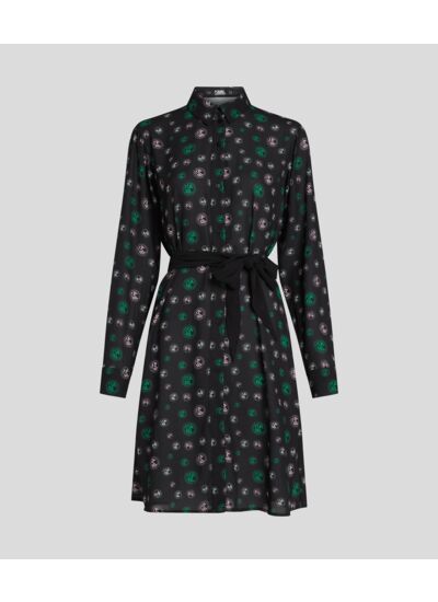 DOTS AOP FLUID SHIRT ROBE FEMME