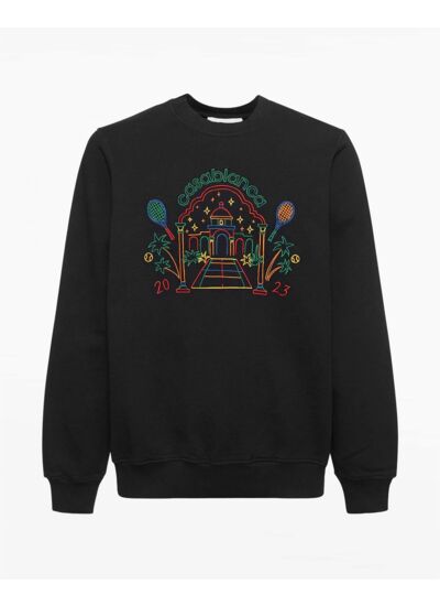 Casablanca Sweatshirt Rainbow Crayon Temple Noir