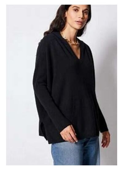 PULL PONCHO CACHEMIRE ALIX NOIR