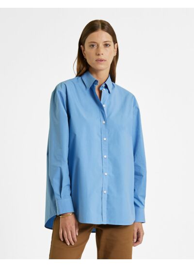 Chemise oversize Délina bleue