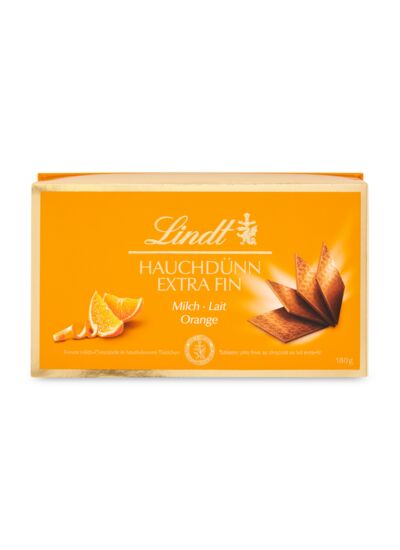 Boîte Lindt Extra Fin - Chocolat Au Lait À L'Arôme D'Orange - 180G