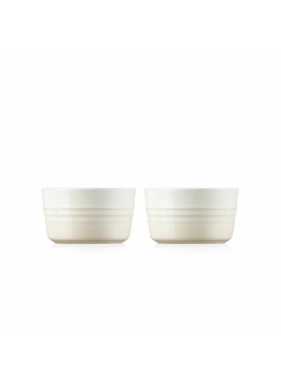 Set de 2 ramequins 240ml en céramique meringue