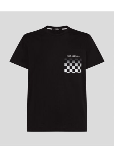 CHECKBOARD POCKET DEGRADE T-SHIRT HOMME