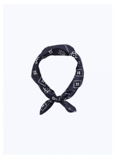 Bandana en soie bleu marine