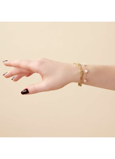 Bracelet Andrea Gold/pink