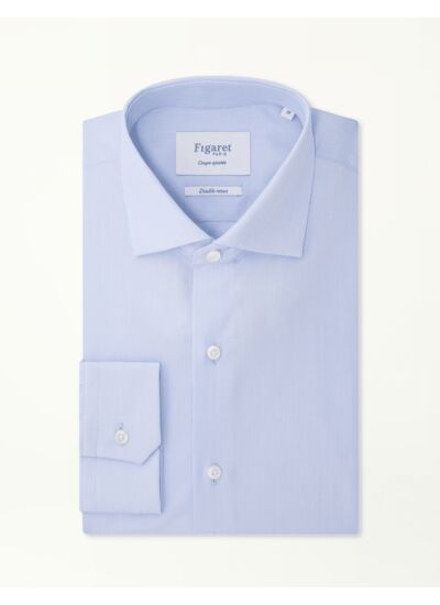 Chemise Ajustée en fil-à-fil bleu