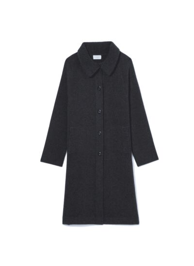 Manteau milano col côtes anglaise - Femme - ANTHRACITE