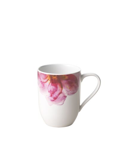 Rose Garden - Mug à anse rose et blanc