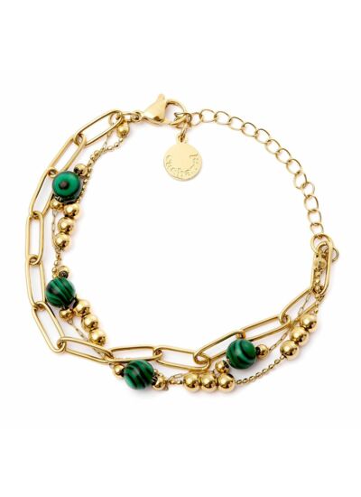 Bracelet Andrea Gold/ Green