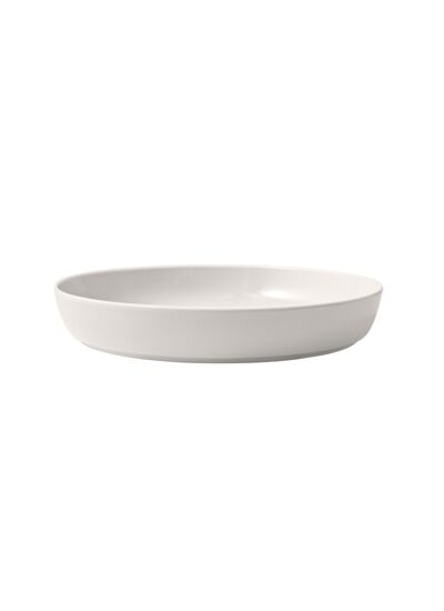 Assiette creuse Iconic - Grande assiette creuse blanche en porcelaine haut de gamme