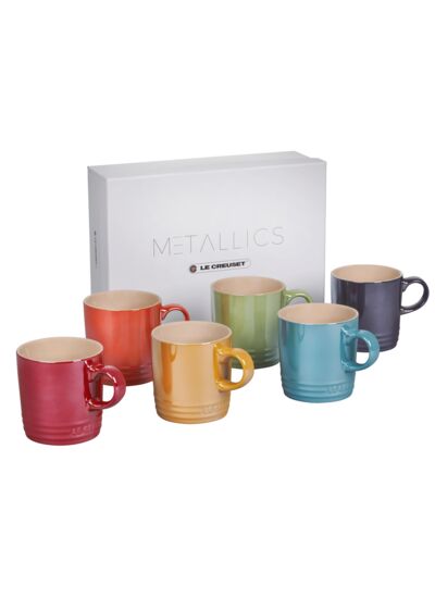 Set de 6 mug 350ml en céramique irisée