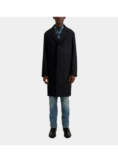 Manteau 3 Boutons Matiere Micro Dessin Homme