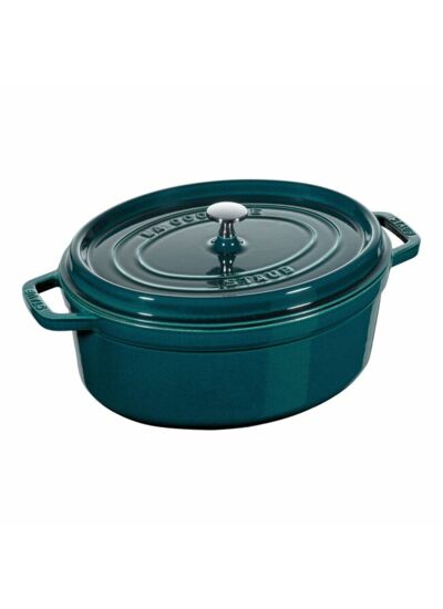 Cocotte 31 cm, Ovale, Blue La-Mer, Fonte, second choix