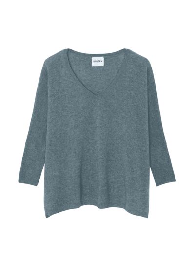 Pull Minie Pull cachemire col v oversize manche 3/4