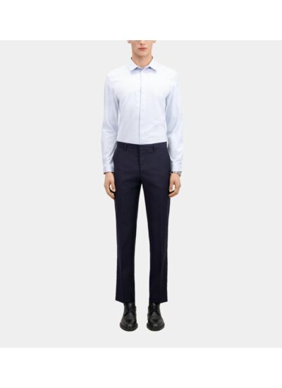 Pantalon De Costume Bleu Marine En Laine