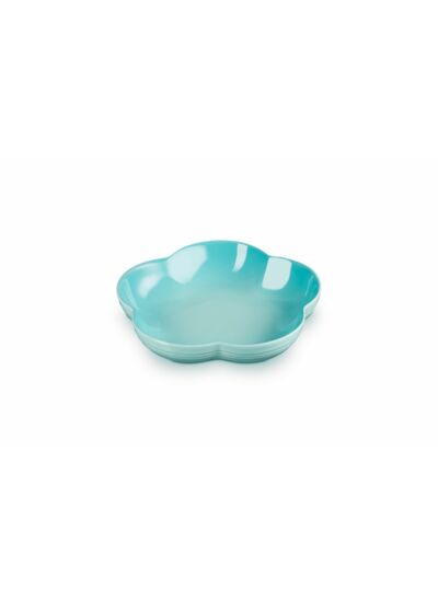 Assiette fleur creuse en céramique cool mint