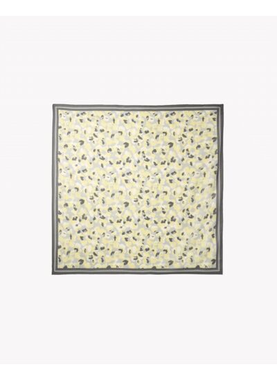 Carré imprimé fleurs floues 120 cm x 120 cm - Accessoire - VERT POUDRE