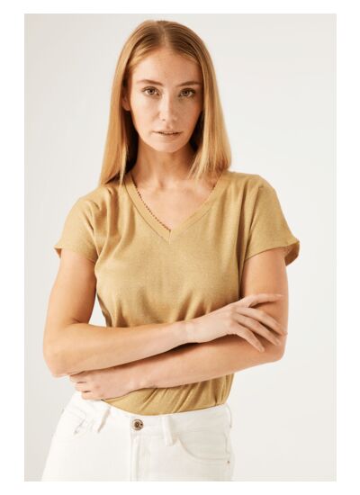 Women T-shirt Brown