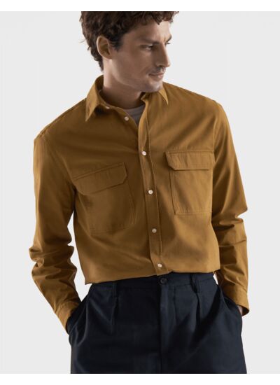 Chemise Florian en twill épais camel