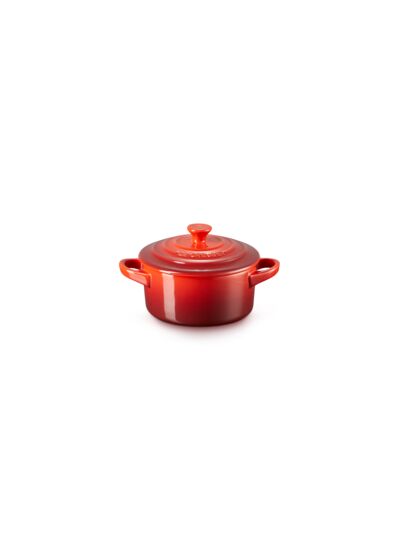 Mini cocotte 10cm en céramique cerise