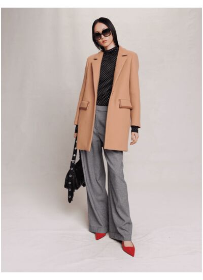 Manteau mi-long structuré