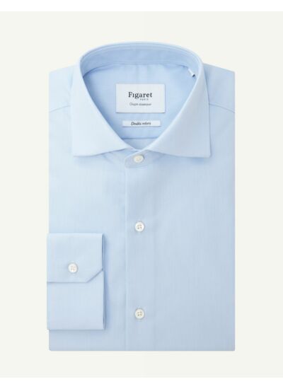 Chemise Classique en façonné bleu