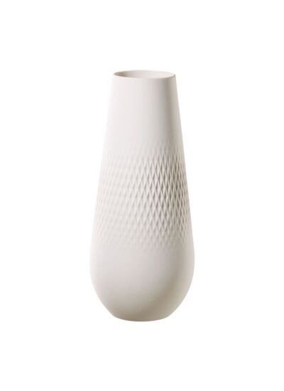 Manufacture Collier blanc Vase Carré haut 11,5x11,5x26cm