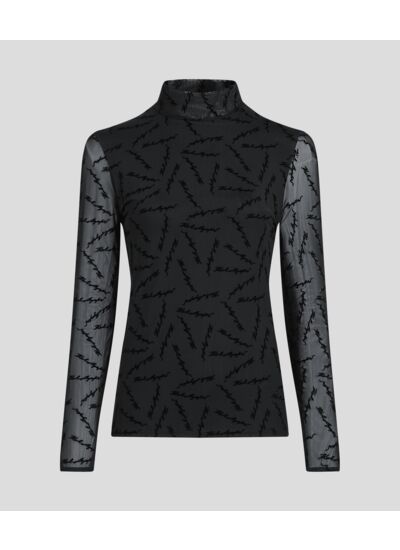 MESH AOP FLOCK TOP FEMME