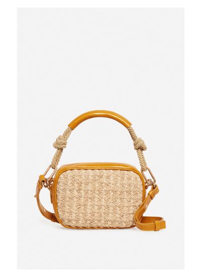 Sac Crossbody Holly En Raphia & Cuir