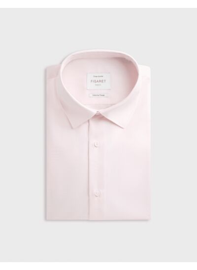 Chemise ajustée infroissable rose clair