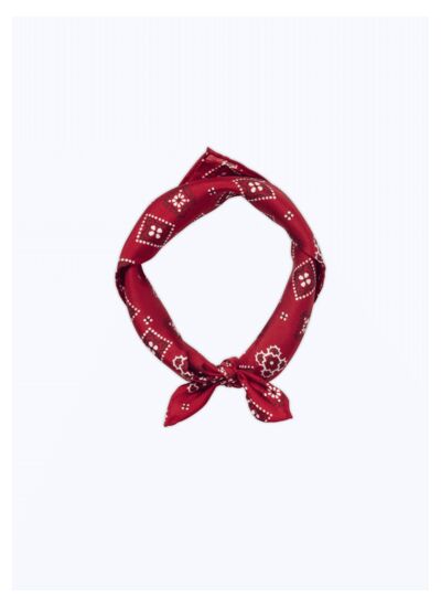 Bandana en soie rouge