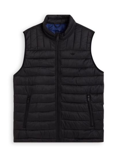 GIII NYLON PACKABLE VEST BLACK .