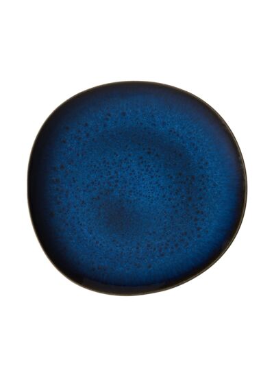 Lave - Assiette plate bleue, en grès