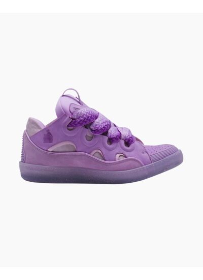 Leather Curb Sneaker Lila