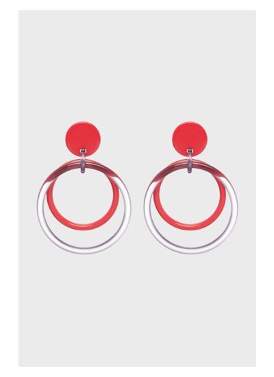 Boucles D'Oreilles Dame Avec T - Rosso/Lilla