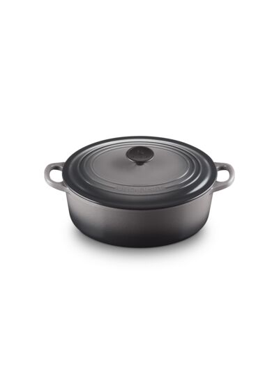 Cocotte ovale 29cm en fonte émaillée flint