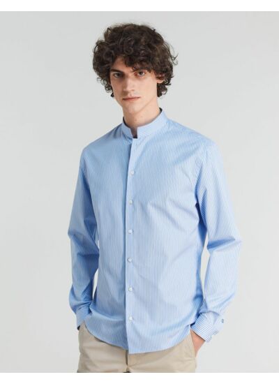 Chemise Ajustée rayée bleue