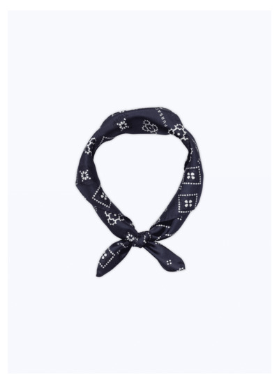 Bandana en soie bleu marine