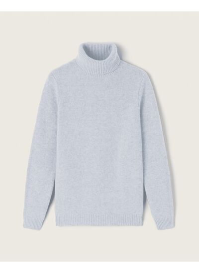 Pull col roulé - Femme - BLEU SALIX