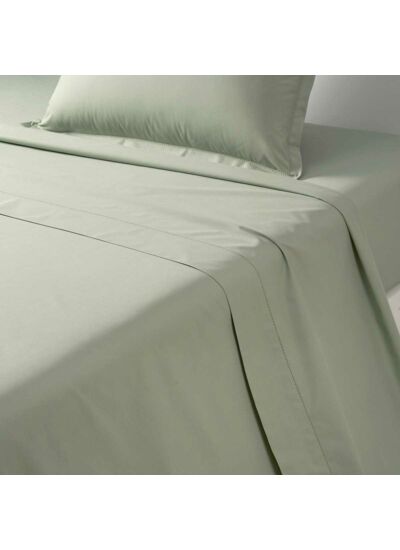 TDM - Drap plat en percale de coton beige, Percale Unie 80 Fils