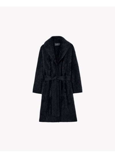 Manteau cachemire brossé - Femme - NOIR