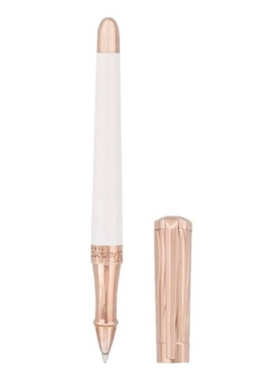 Gamme Orfèvre - Stylo Roller Liberté Blanc et Or rose