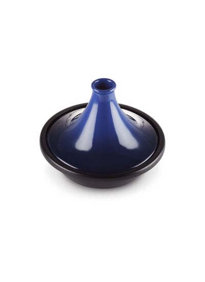 Tajine 27cm en fonte émaillée bleu cobalt