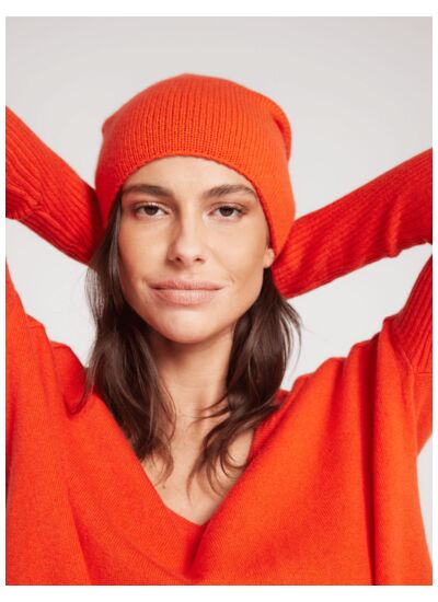 Bonnet cachemire Ines ORANGE