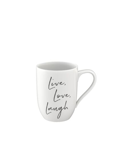 Statement mug « Live Love Laugh »