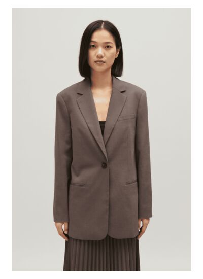 Veste tailleur marron glacé