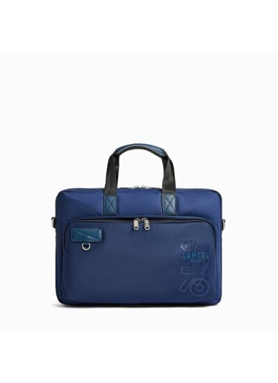 Leo De Lancel - Porte Doc Slim - Bleu Petrole