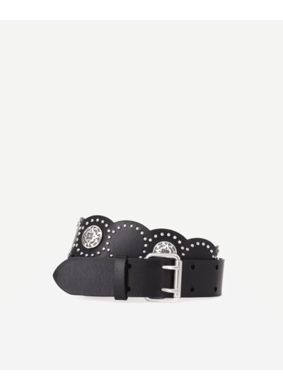 Ceinture En Cuir Avec Clous Et Rivets