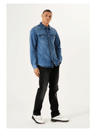 Men Jeans Russo Regular fit Black