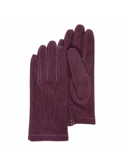 Gants  cuir de chèvre surpicures - doublés soie - Isotoner